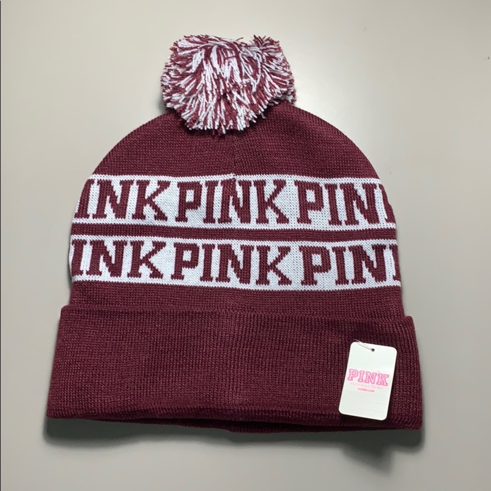 PINK by Victoria’s Secret Logo Beanie with Pompom